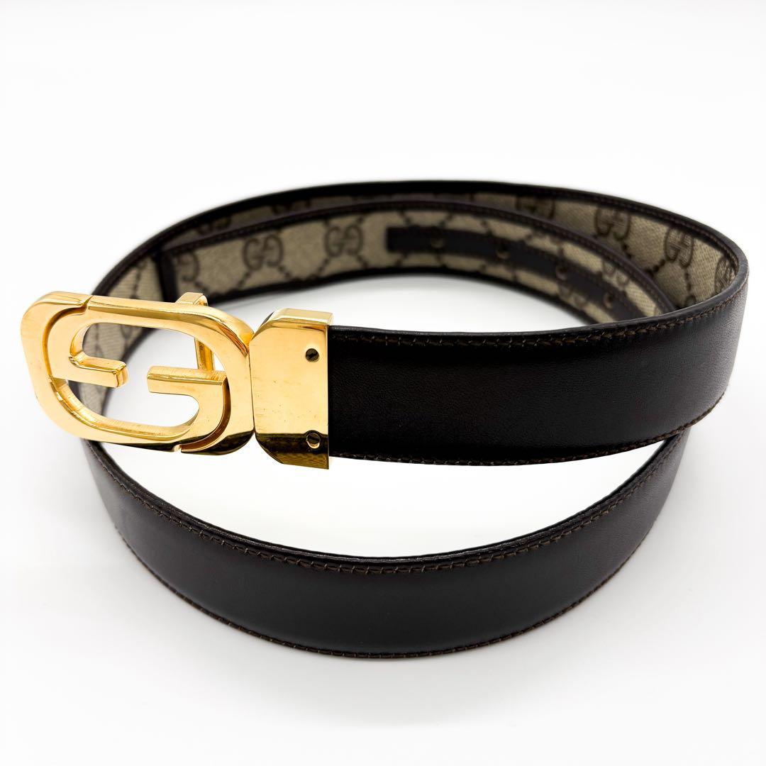 ♡美品♡ GUCCI GG柄 インターロッキング リバーシブルベルト