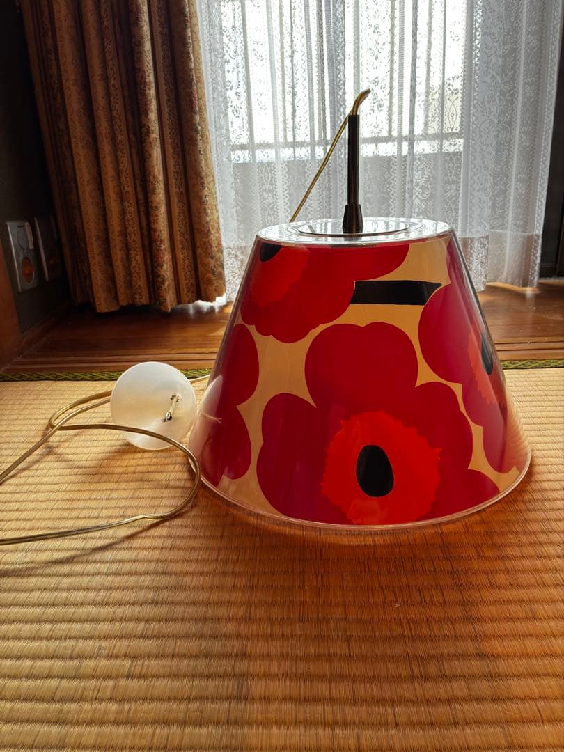 Marimekkoマリメッコ　赤ランプ　レトロ　アンティーク　ダウンライト