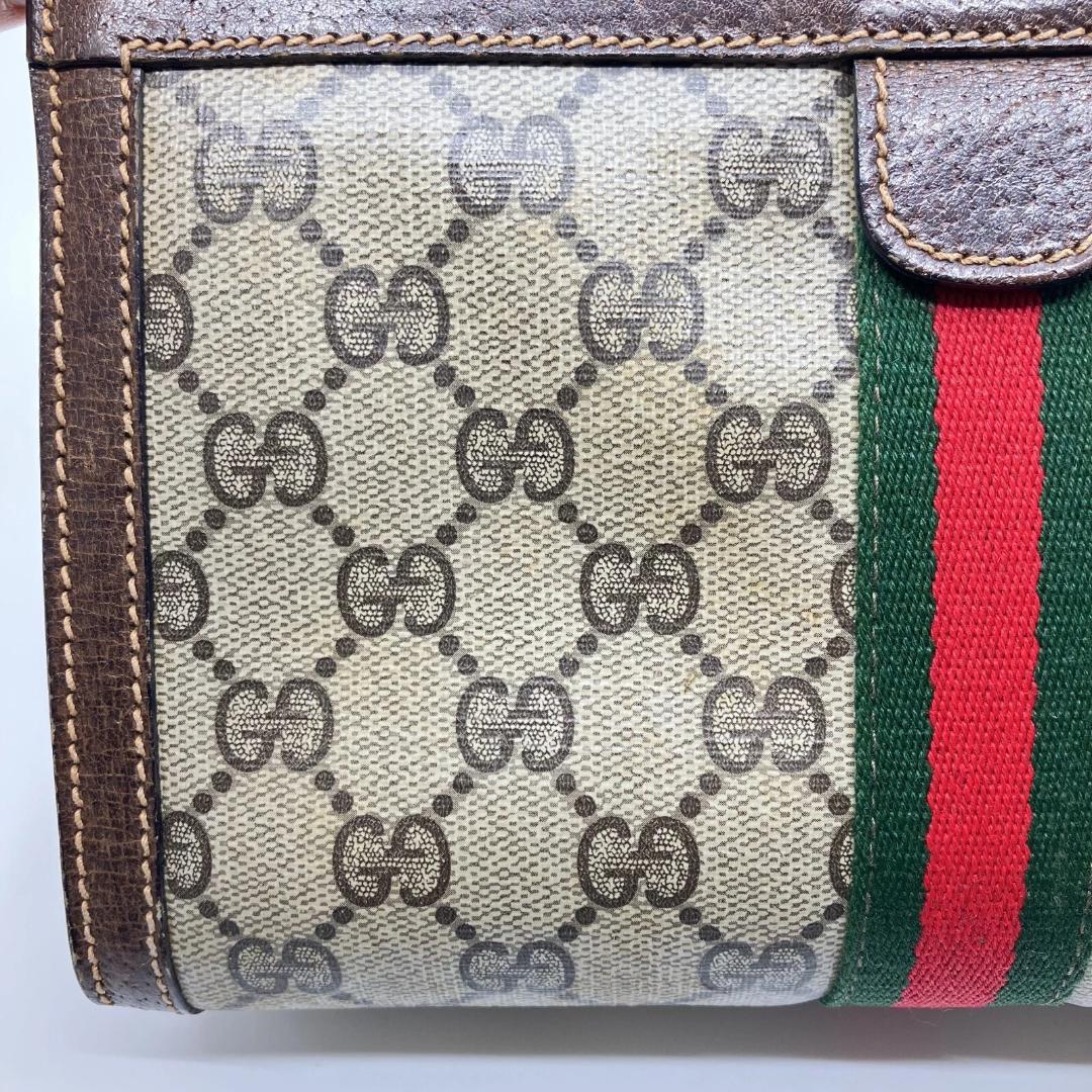 オールドグッチ Old Gucci GG ミニ クラッチ バッグ シェリーライン