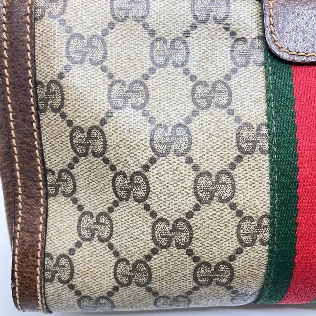 オールドグッチ Old Gucci GG ミニ クラッチ バッグ シェリーライン