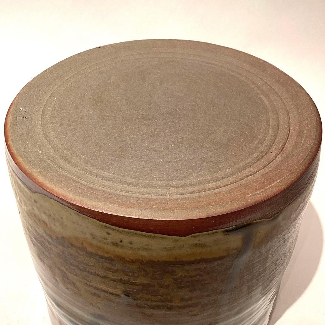 亀井味楽作　高取一重口水指