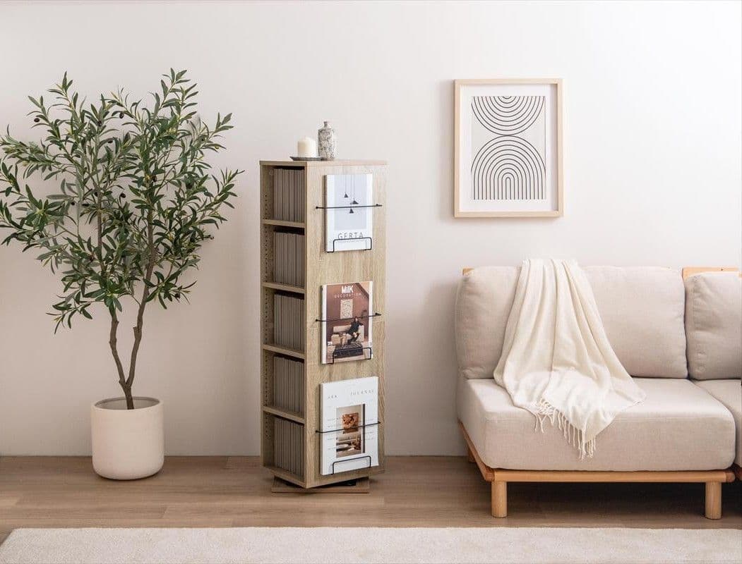 Libro 回転ブックシェルフ(5段タイプ)