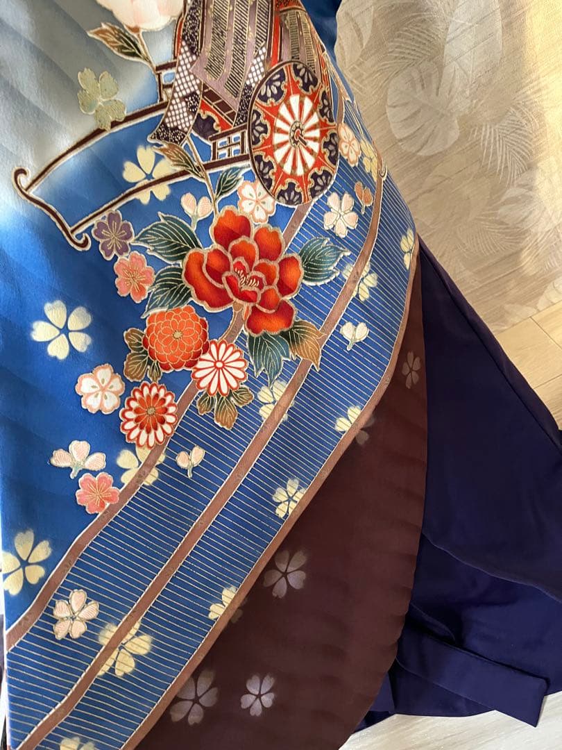 正絹振袖　袴セット　アンティーク振袖　昭和レトロ　モダン　豪華振袖　卒業式袴