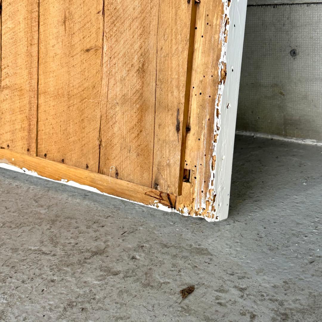 ★70s★アンティーク　 ウッドフレーム 大型 姿見ミラー 壁掛け鏡 シャビー