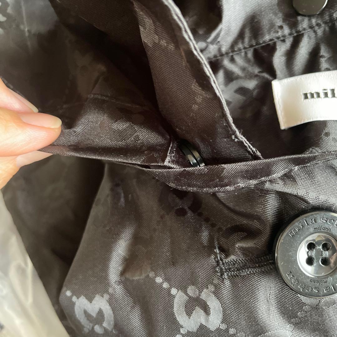 ミラ・ショーン ロゴジャガード レインコートM～L ブラック