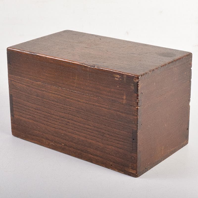 茶道具　時代　桐木地　茶箱　赤楽茶碗　黒柿茶壷など　五点　一式　D　R8789