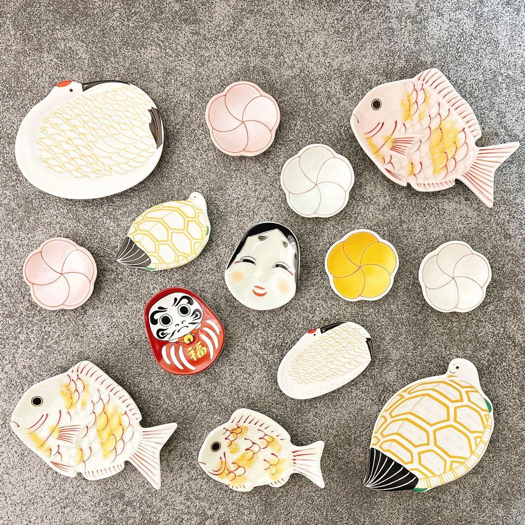 有田焼　幸楽窯　小皿　箸置き　14点セット