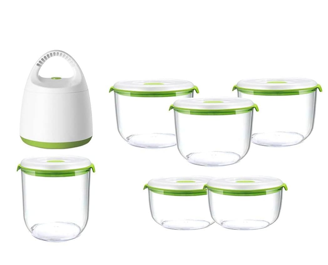 FOSA本体　真空コンテナ丸型 縦長型　高機能スライサー 新品お得９点セット