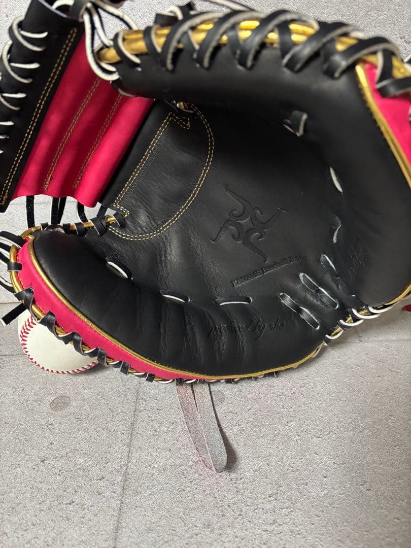 ☆2026 最新 要ミット軟式用キャッチャーミット 限定カラーKANAMEピンク