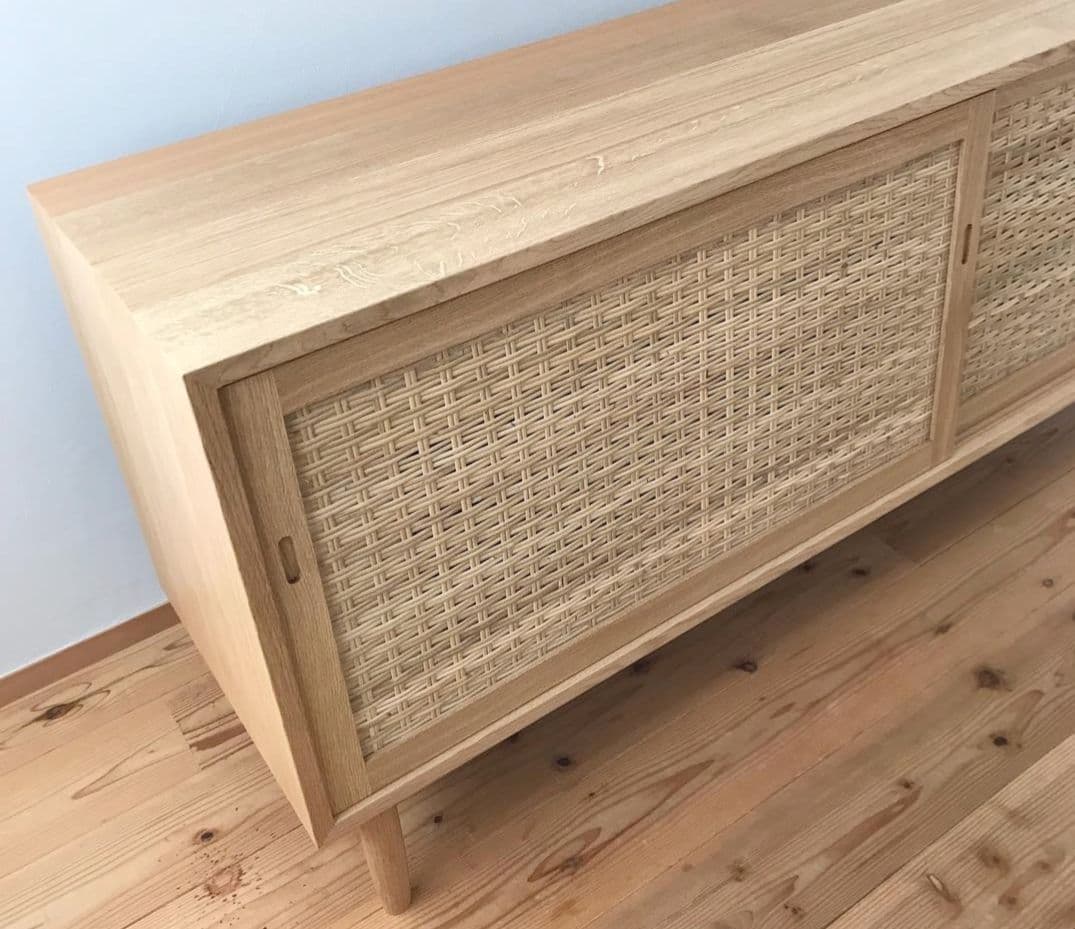 お値下げ★サイドボード　オーク無垢材　キャビネット　北欧インテリア