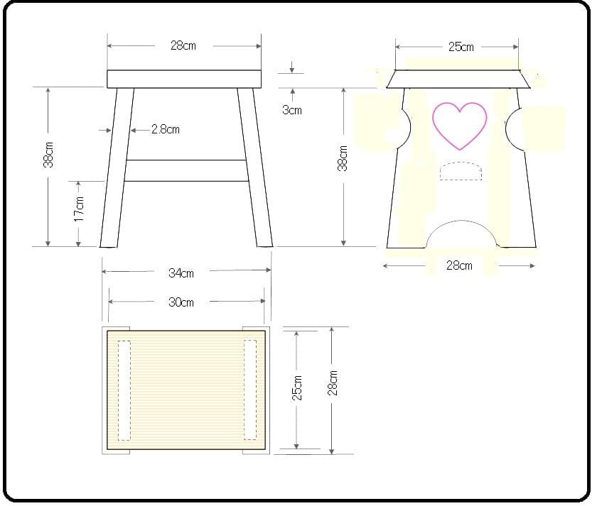 ハンドメイド　スツール　天板青森ヒバ　脚板ヒノキ　踏み台/飾り台/椅子etc