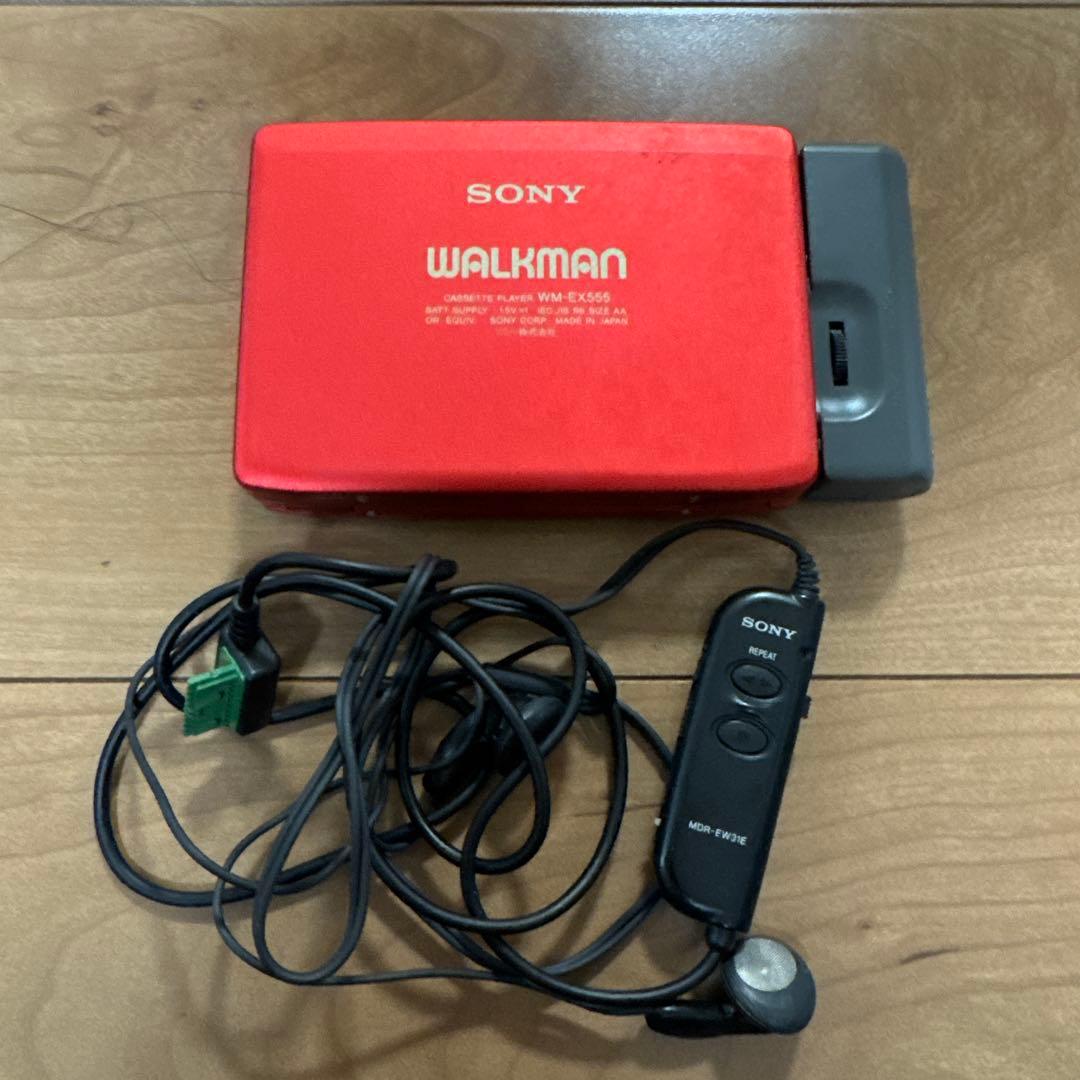 SONY WM-EX555 カセットプレーヤー 赤
