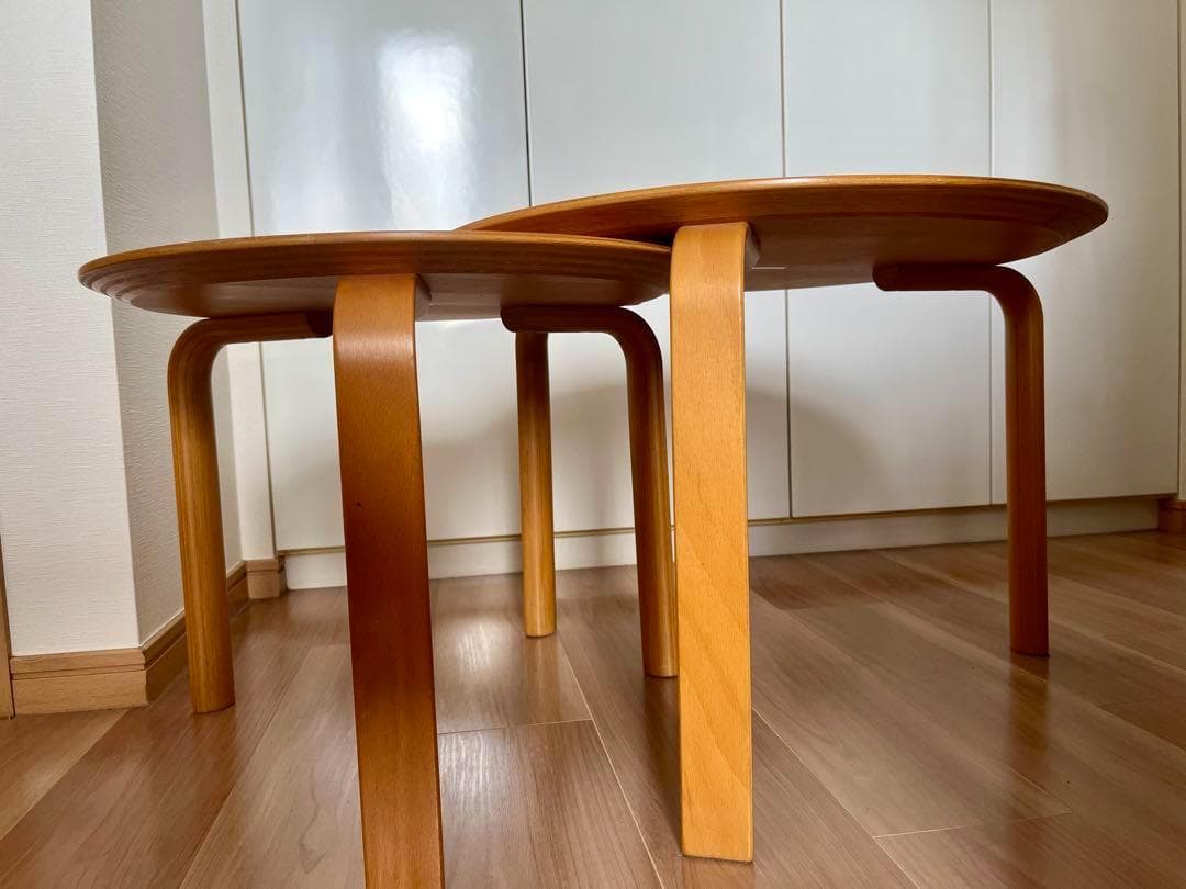 デンマーク Askman Jørgen Møller ビーチ材 ネストテーブル