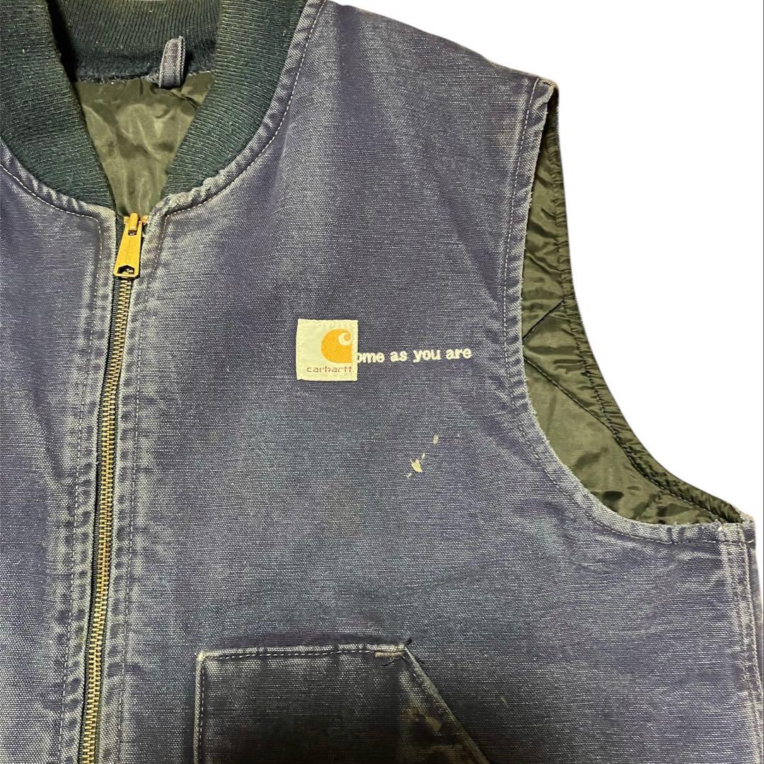 トップス Carhartt duck vest XL navy