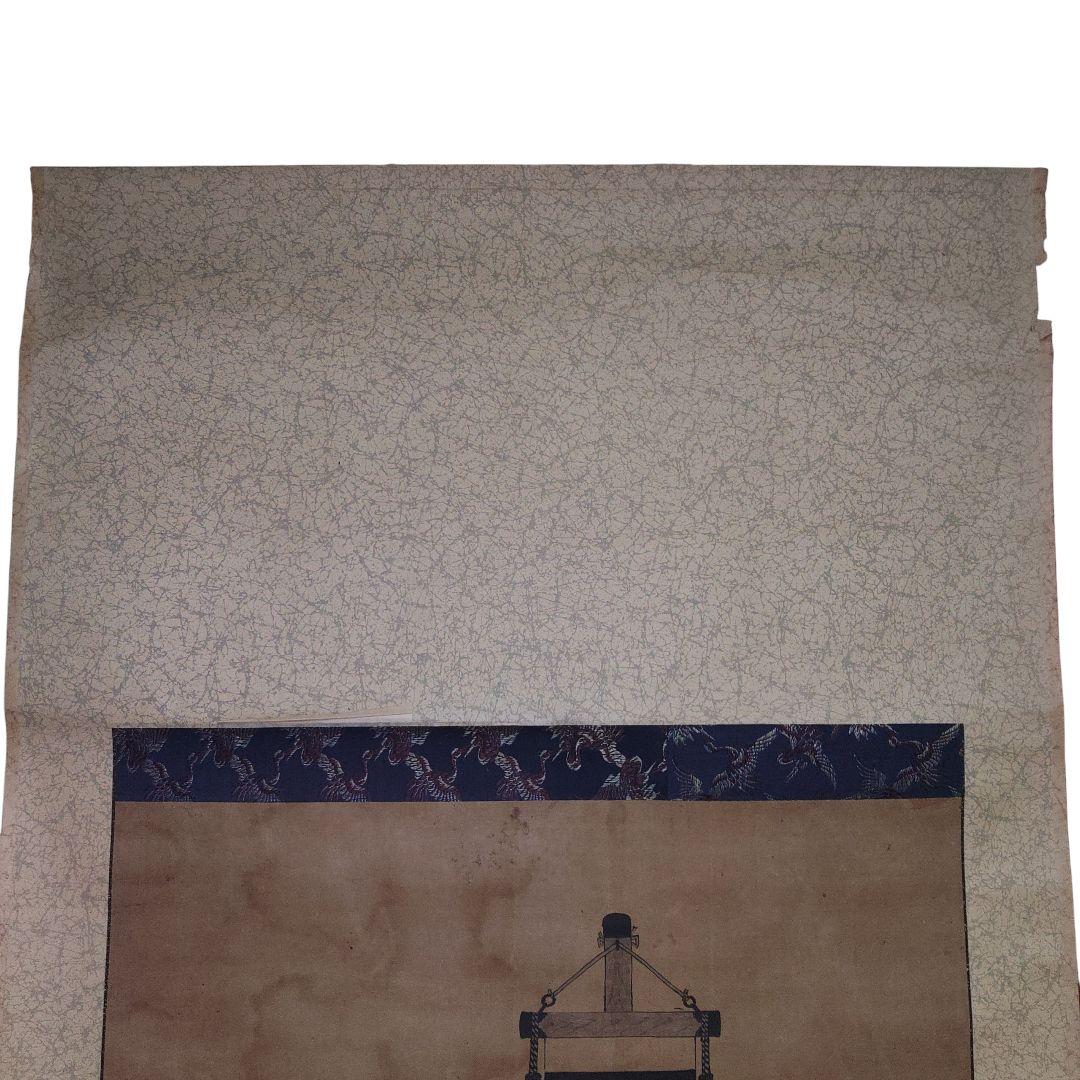 紙本　明治美術　加藤清正公　掛軸