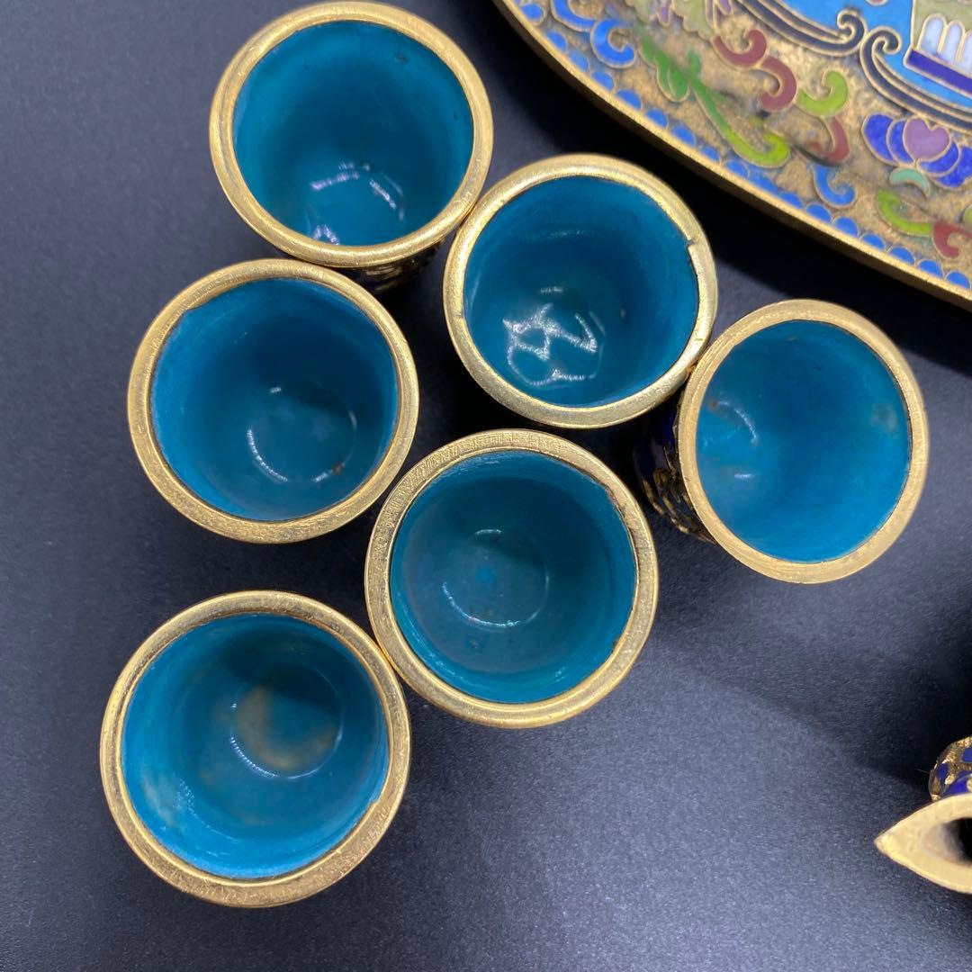 アンティーク　中国七宝焼　ミニサイズ　セット