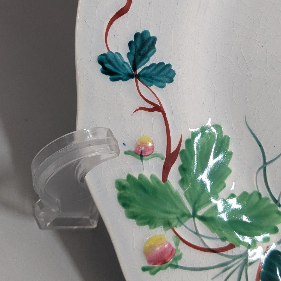 クレイユモントロー バルボティーヌのいちご皿 FRAISE 花リム プレート