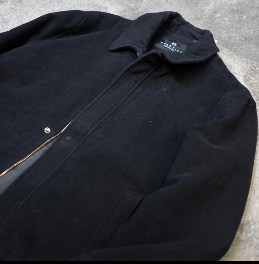 メルトンウールジャケット ブラック　古着　オーバーサイズ