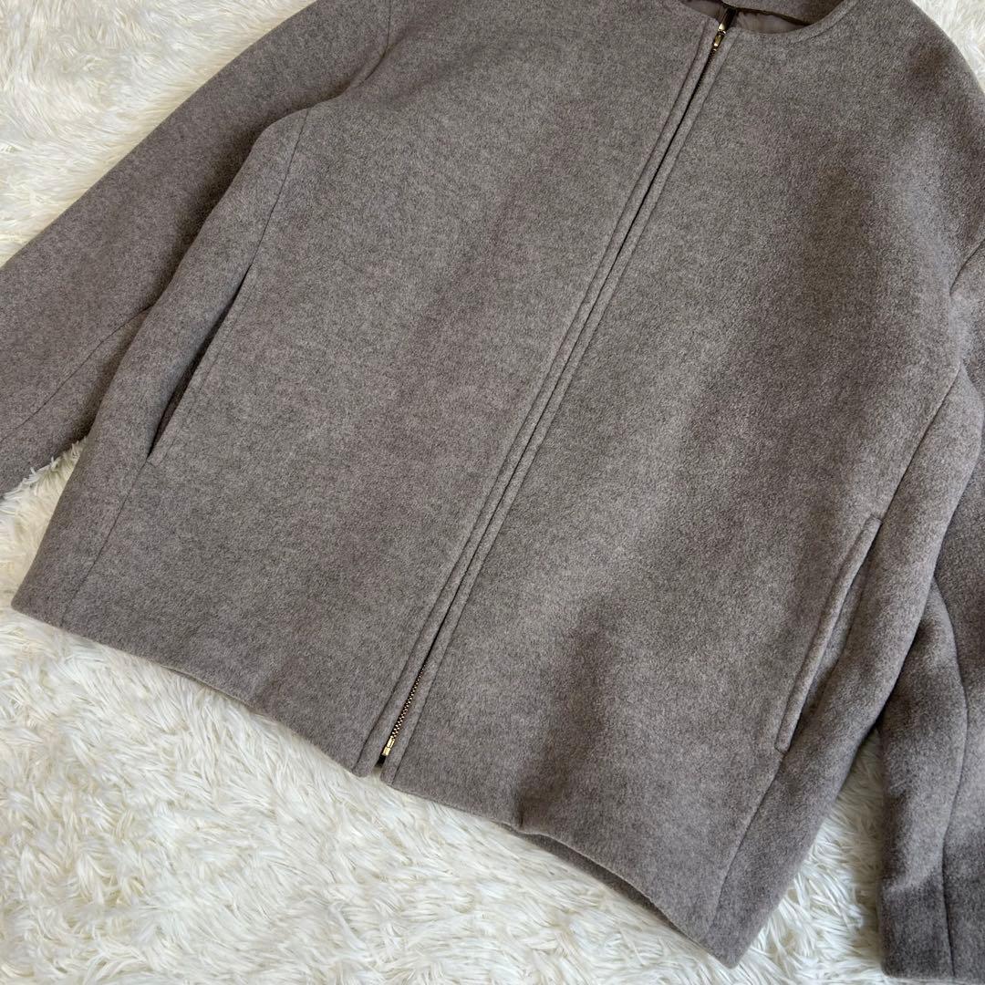 ✨美品✨大人気 ノーブル MTRカラーレスジップショートコート 近年モデル 38