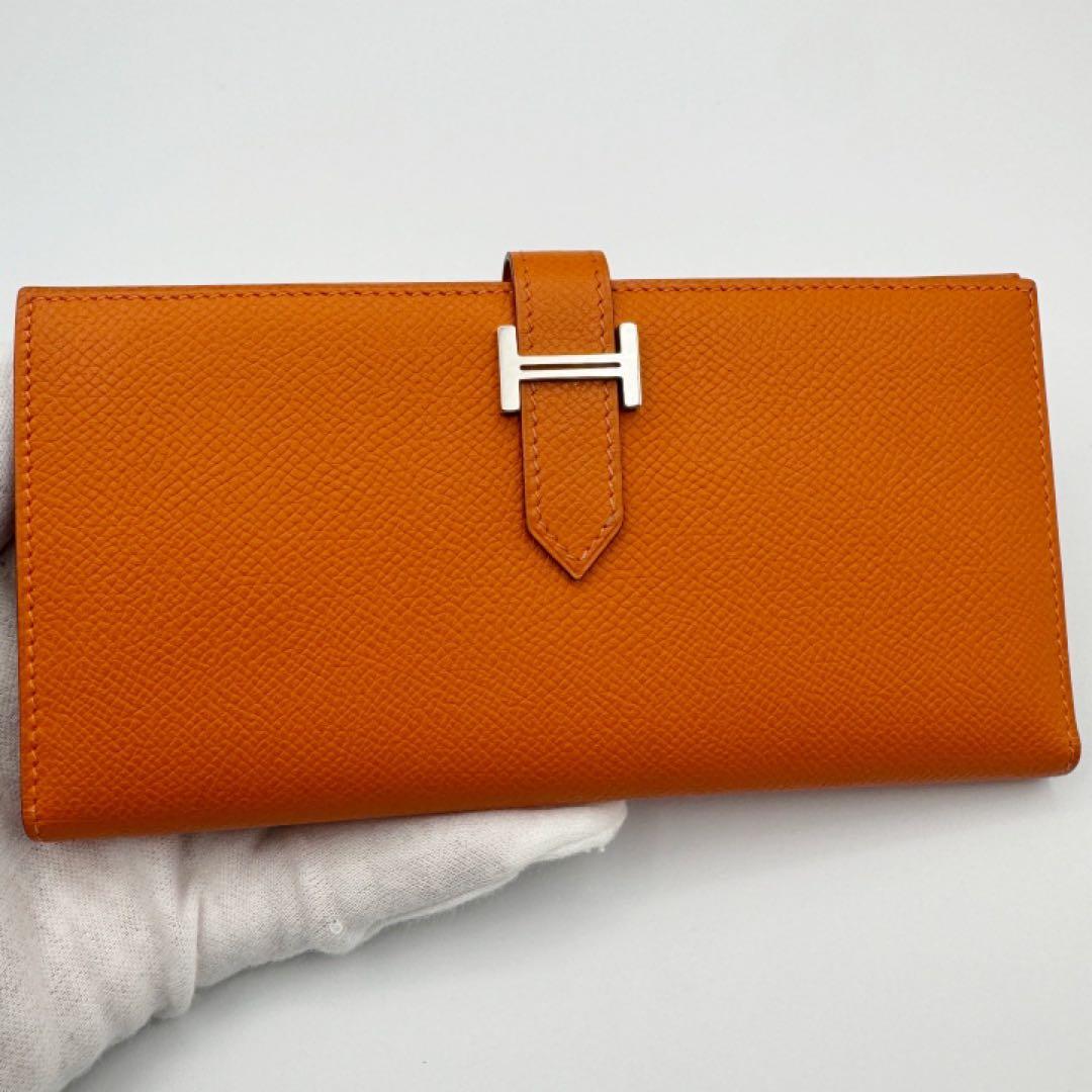 国内正規品　エルメス財布　ベアンクラシック　オレンジ　バーキン　箱付　超入手困難