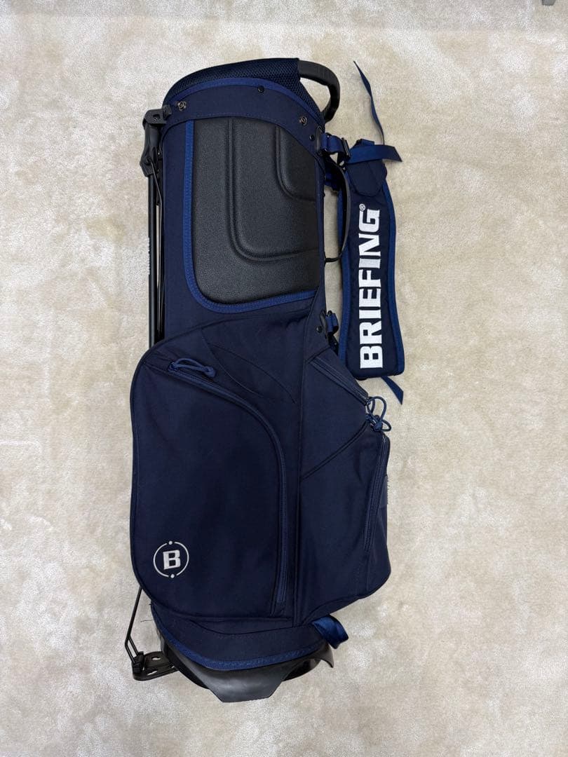 ゴルフBRIEFING CR-4キャディバッグ軽量スタンド式ネイビー