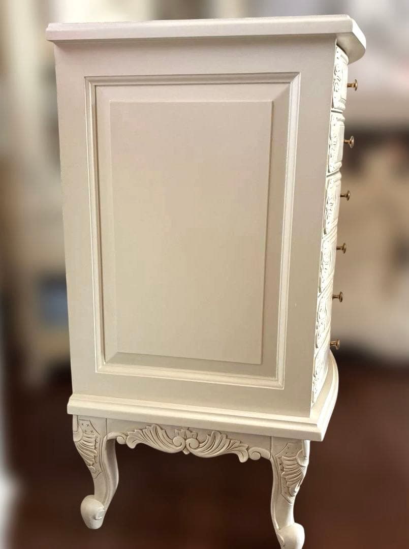 ロココ調 アンティーク風 キャビネット　6段　ヴォッカシリーズ