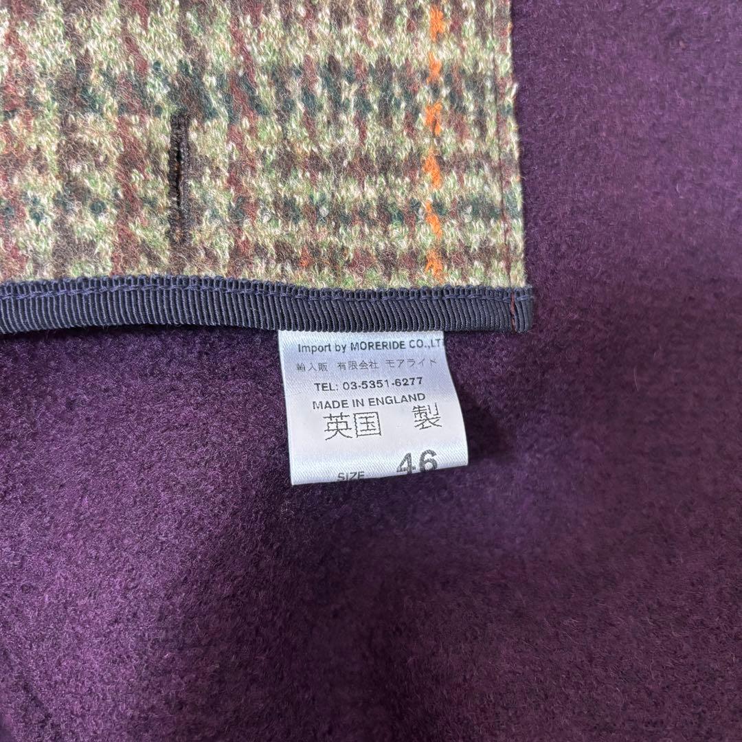 ハリスワーフロンドン　ウールコート　ワインレッド　イングランド　46