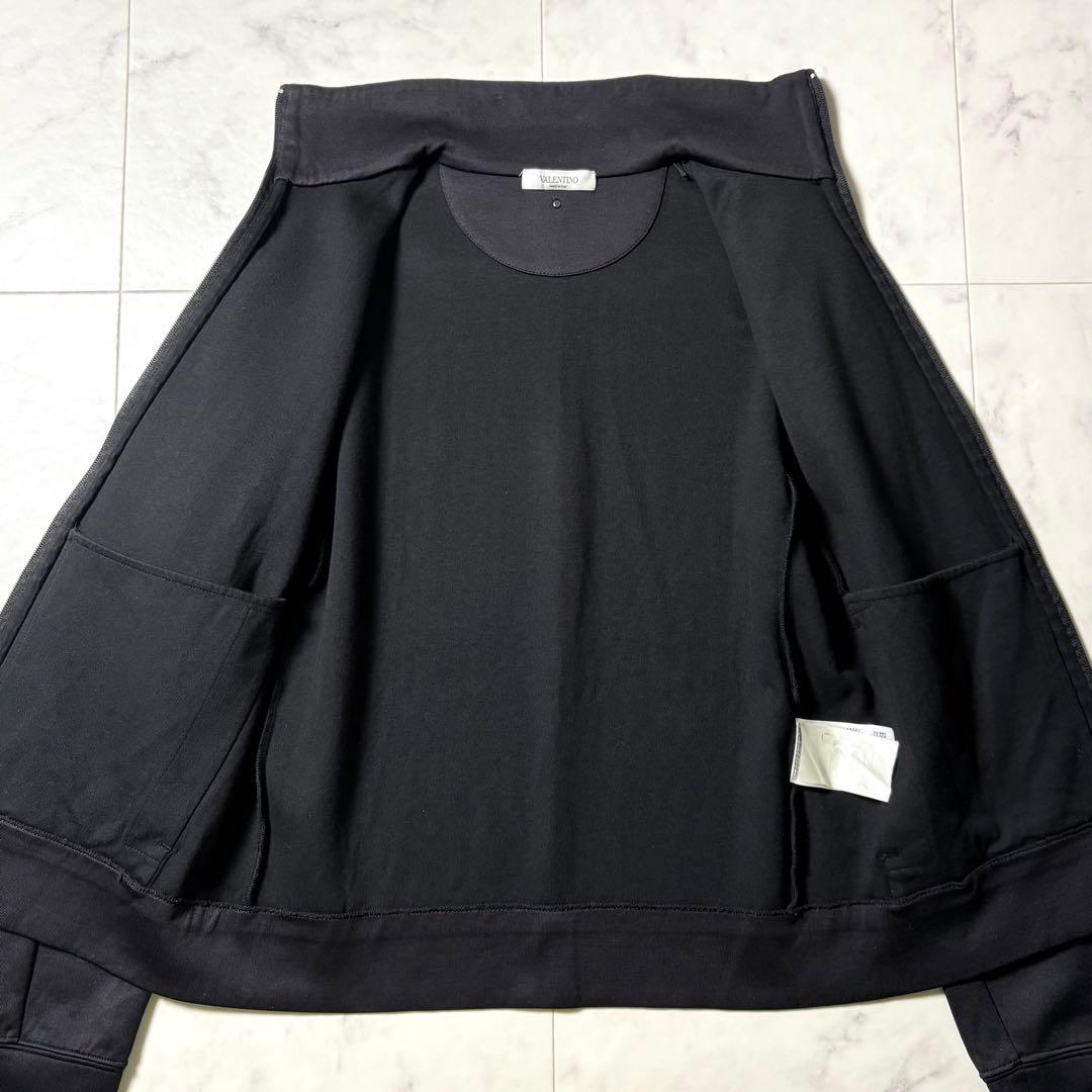VALENTINO ワンポイントロゴ トラックジャケット スタッズ S 黒