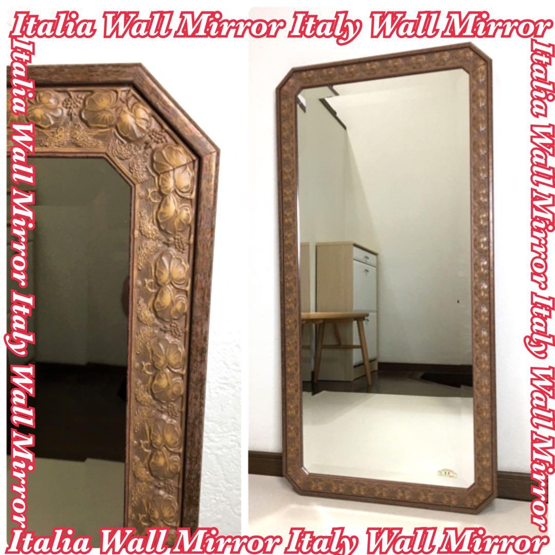 美しい彫刻 Italia Demainイタリア ドマン 壁掛け鏡 ウォールミラー