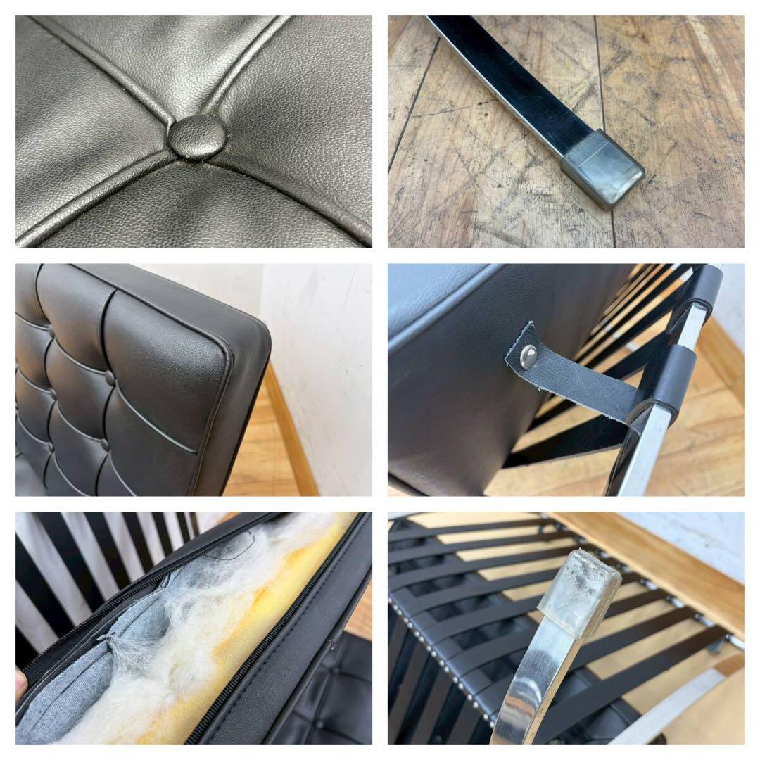 美品Barcelona Chairバルセロナチェア　リプロダクト品1人掛けソファ