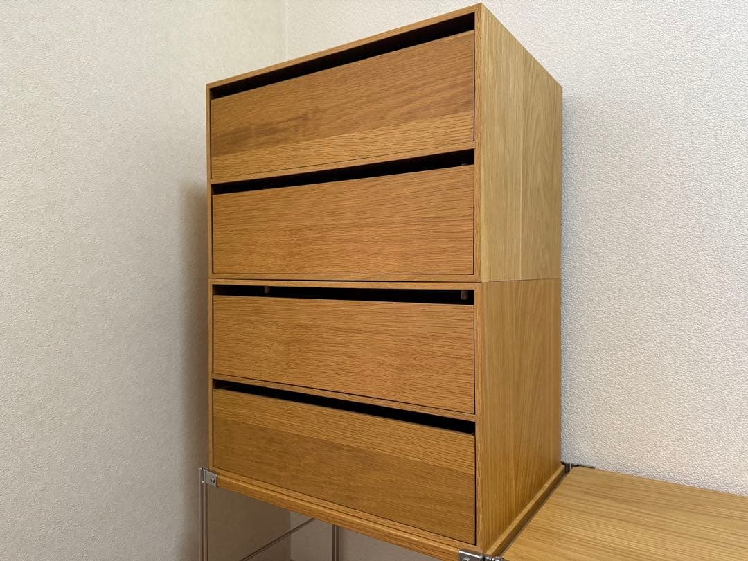 お値下げ中⭐️無印良品☆ステンレスユニットシェルフ☆テレビボード☆木製収納ケース