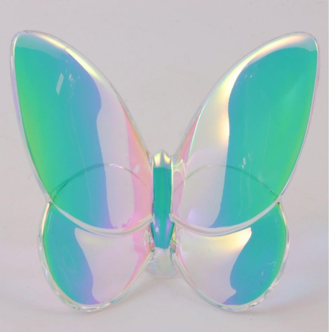 Baccarat バカラ ラッキーバタフライ クリスタルガラス （オーロラ・虹色