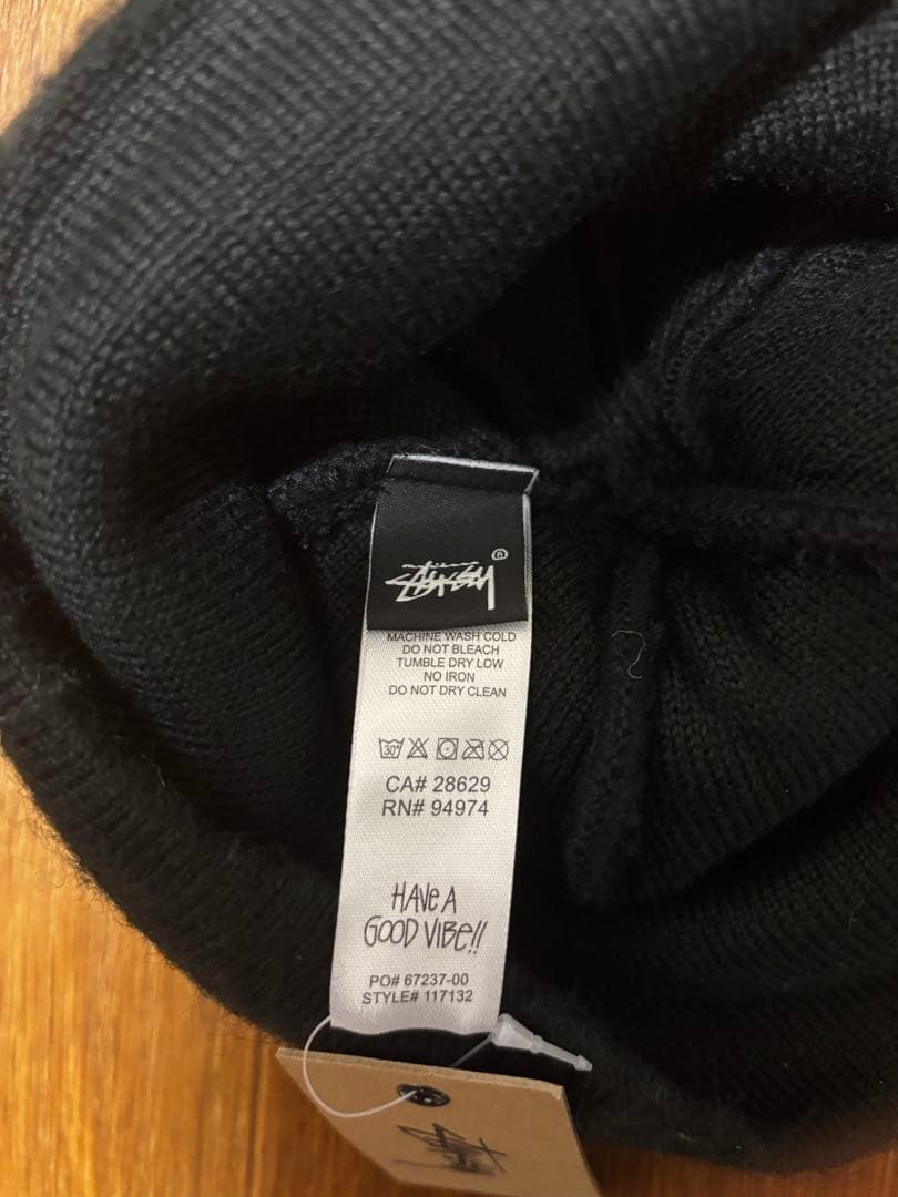 帽子 STUSSY SKULLCAP BRUSHED OUT STOCK BLACK