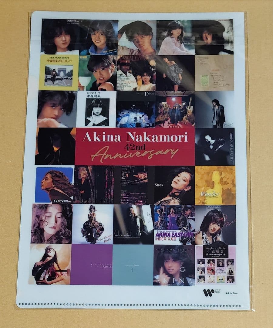 中森明菜イーストライブ　レコード　未使用　42周年クリアファイル