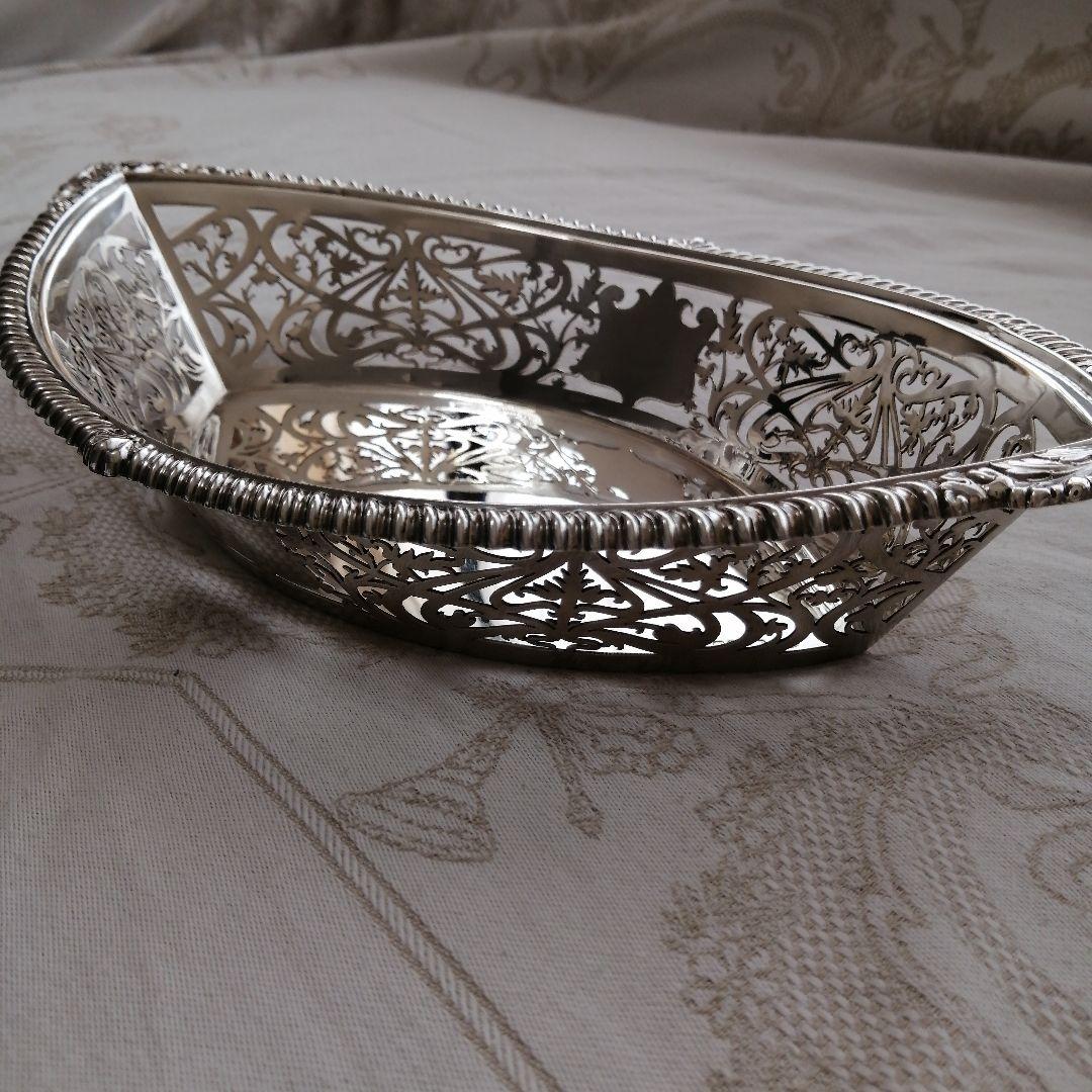 純銀925　英国製　バスケット