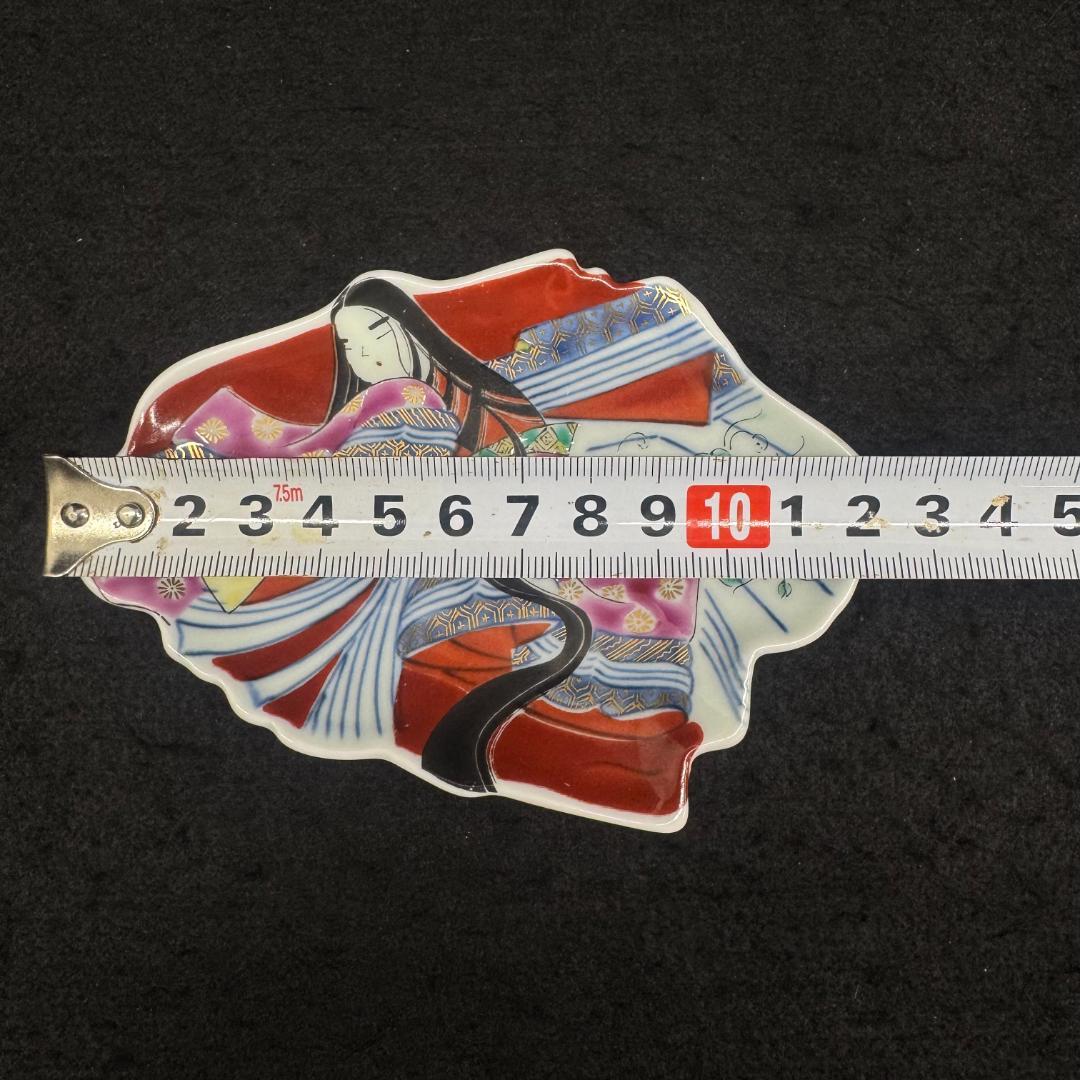 源氏物語 花宴　変形姫沢瀉紋　銘々皿 大皿1枚小皿5枚。6枚セット