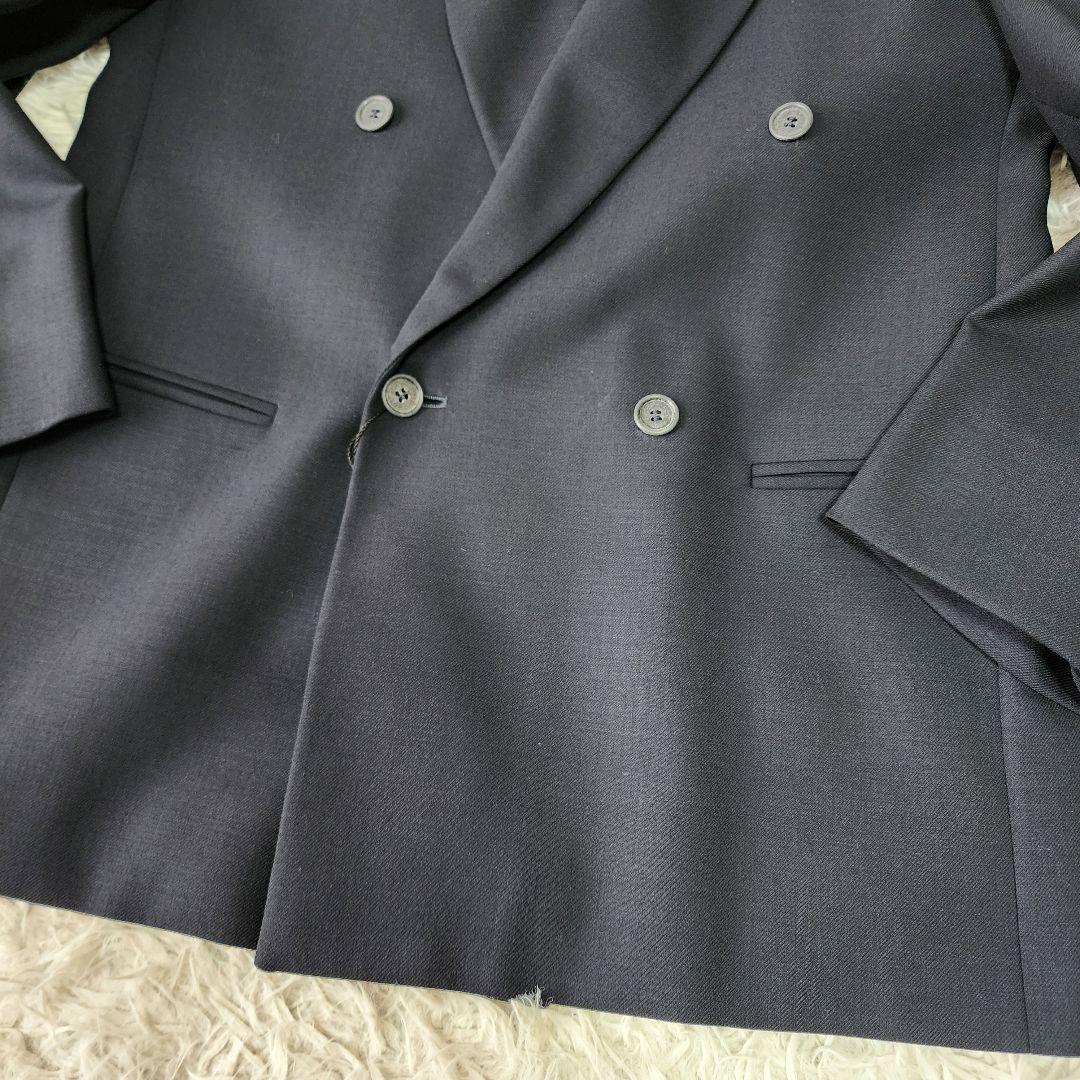 【未使用/タグ付き】アルマーニ スーツ セットアップ ネイビー系 46 ウール