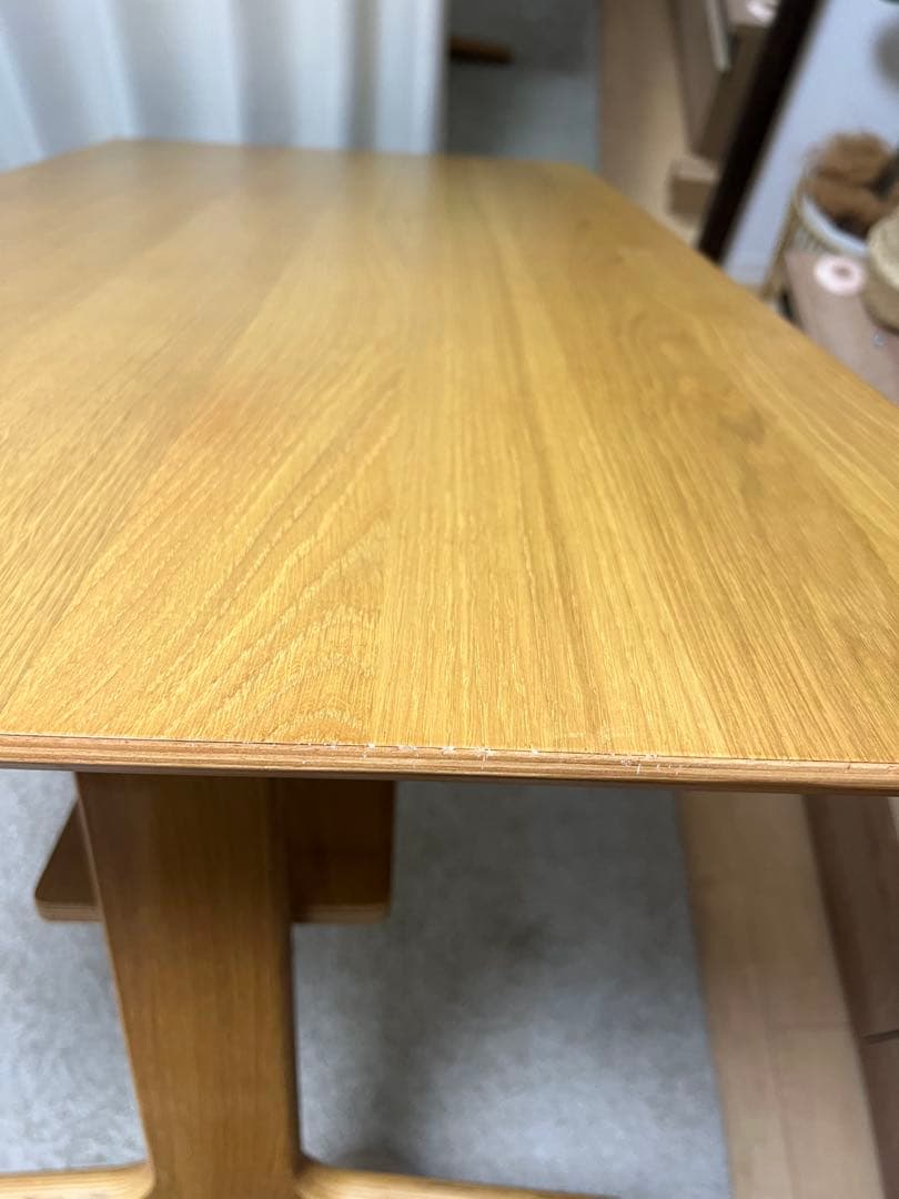 【美品】MUJI 無印良品 リビングでもダイニングでもつかえるテーブル オーク