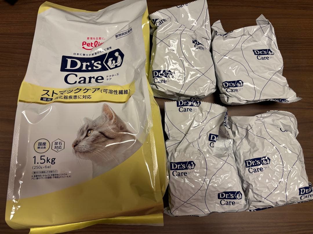 Dr's Care 尿石対応キャットフード 1.5kg ストマックケア＋小袋4つ