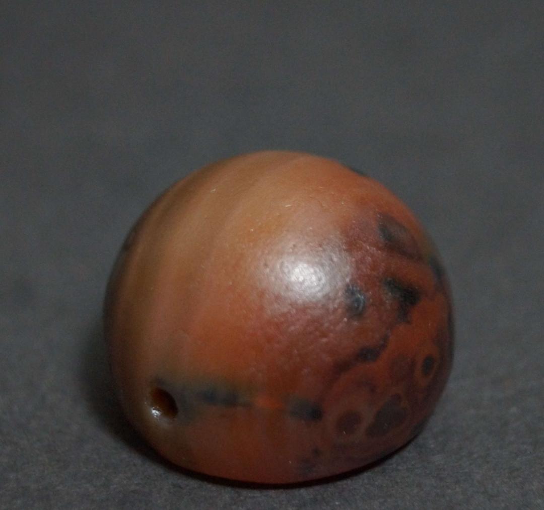 古代ギリシャ メノウ瑪瑙 刻『鷲』大玉印章 ドーム型シール 印材 提げ物 装飾品