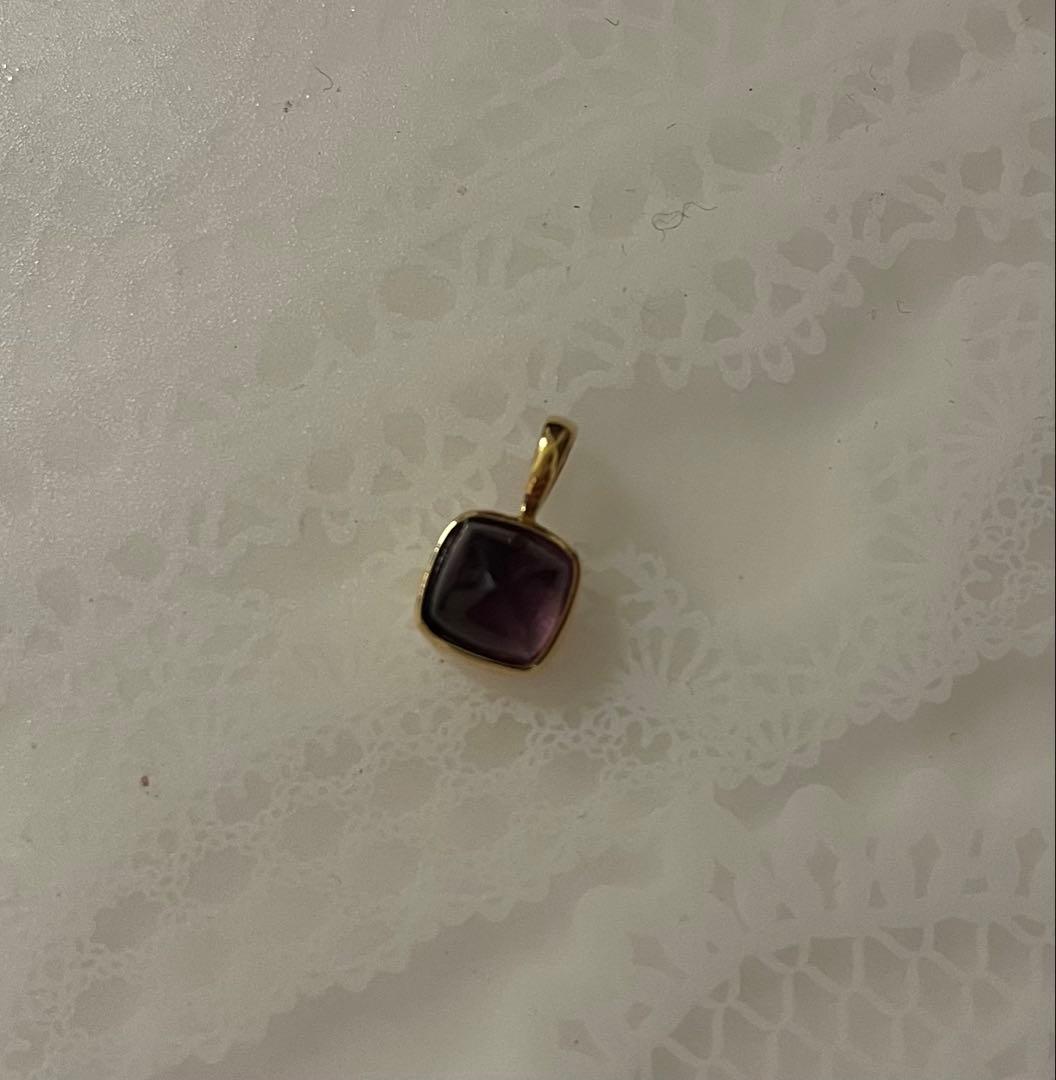 18Kゴールド アメジストペンダント　モガジュエリー