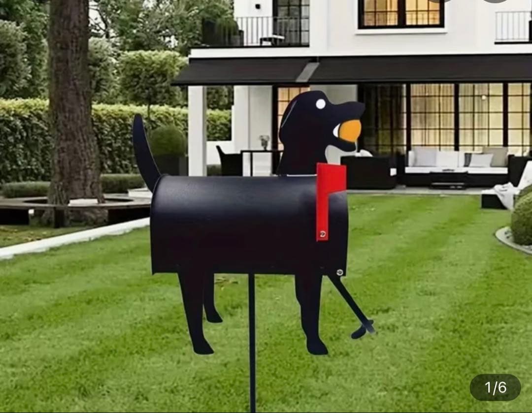 新品　犬の形状の郵便受け　郵便ポスト　自立型　アニマル　メールボックス　モダン