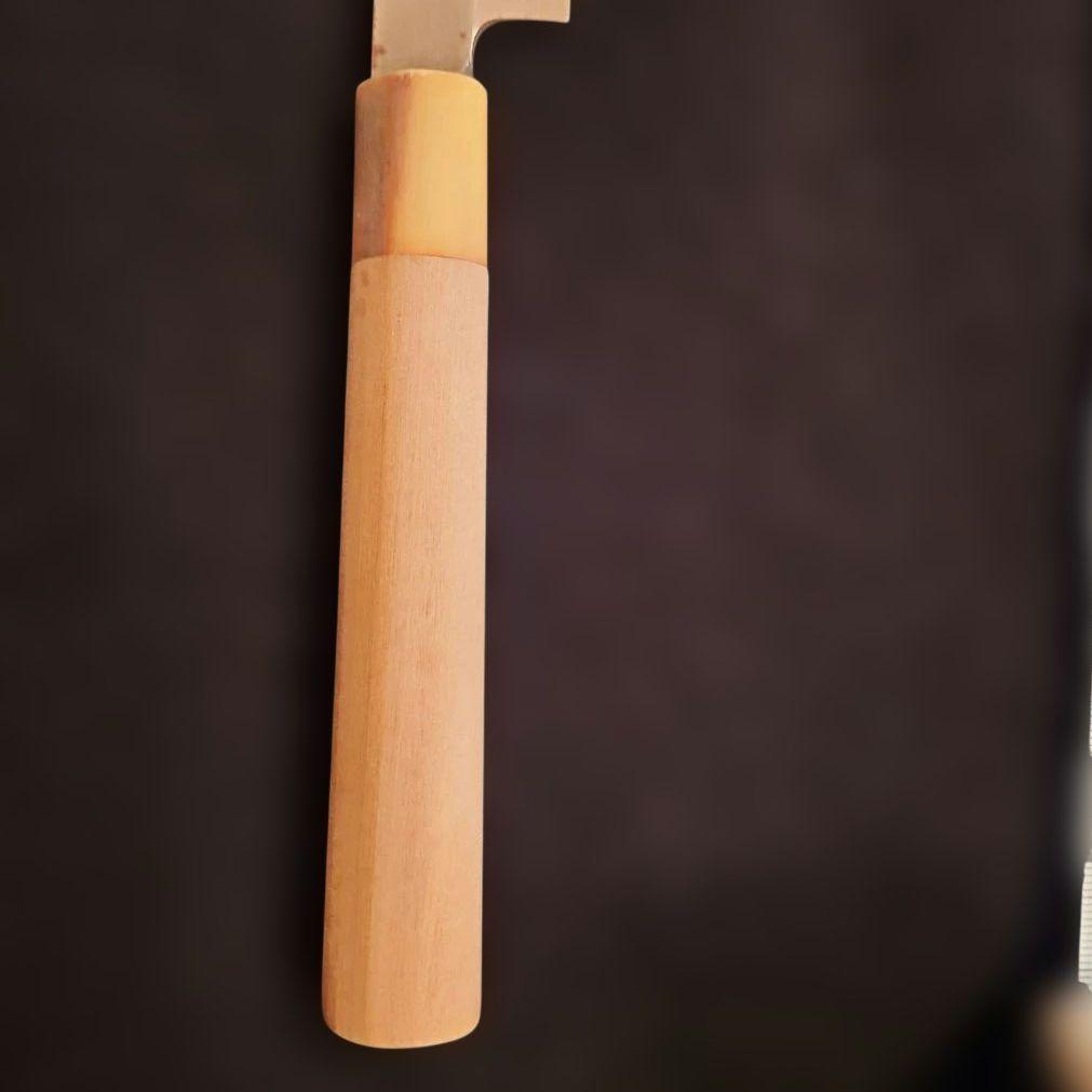 柳刃包丁 木製ハンドル カバー付き　【極上登録卍正忠請合】