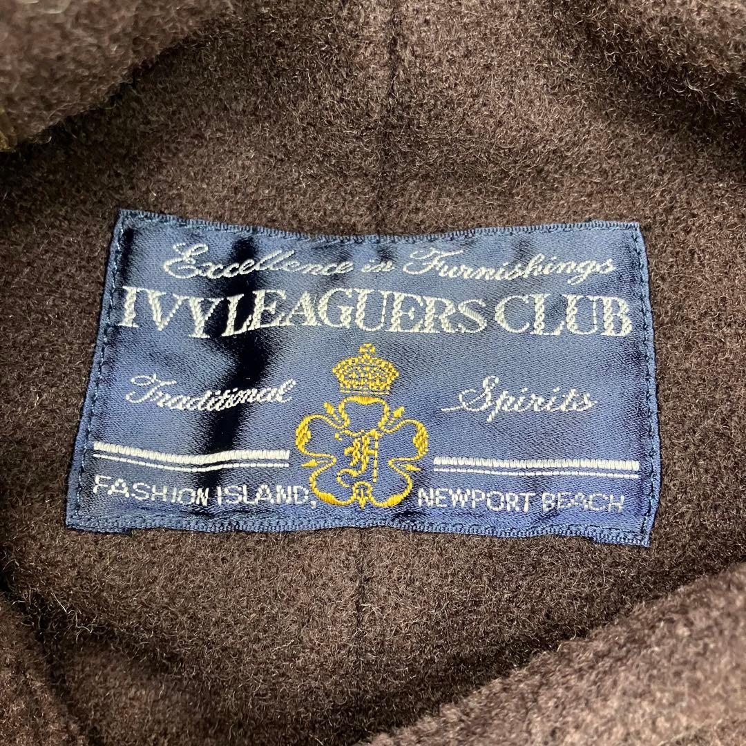 80s ロングダッフルコート イングランド製 ブラウン フード VINTAGE