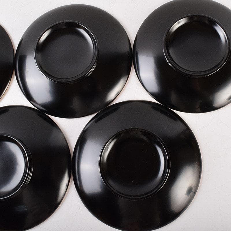 和食器　輪島塗　高崎秋峰作　高台寺蒔絵　五聖絵替　銘々皿　五客　共箱　C8533