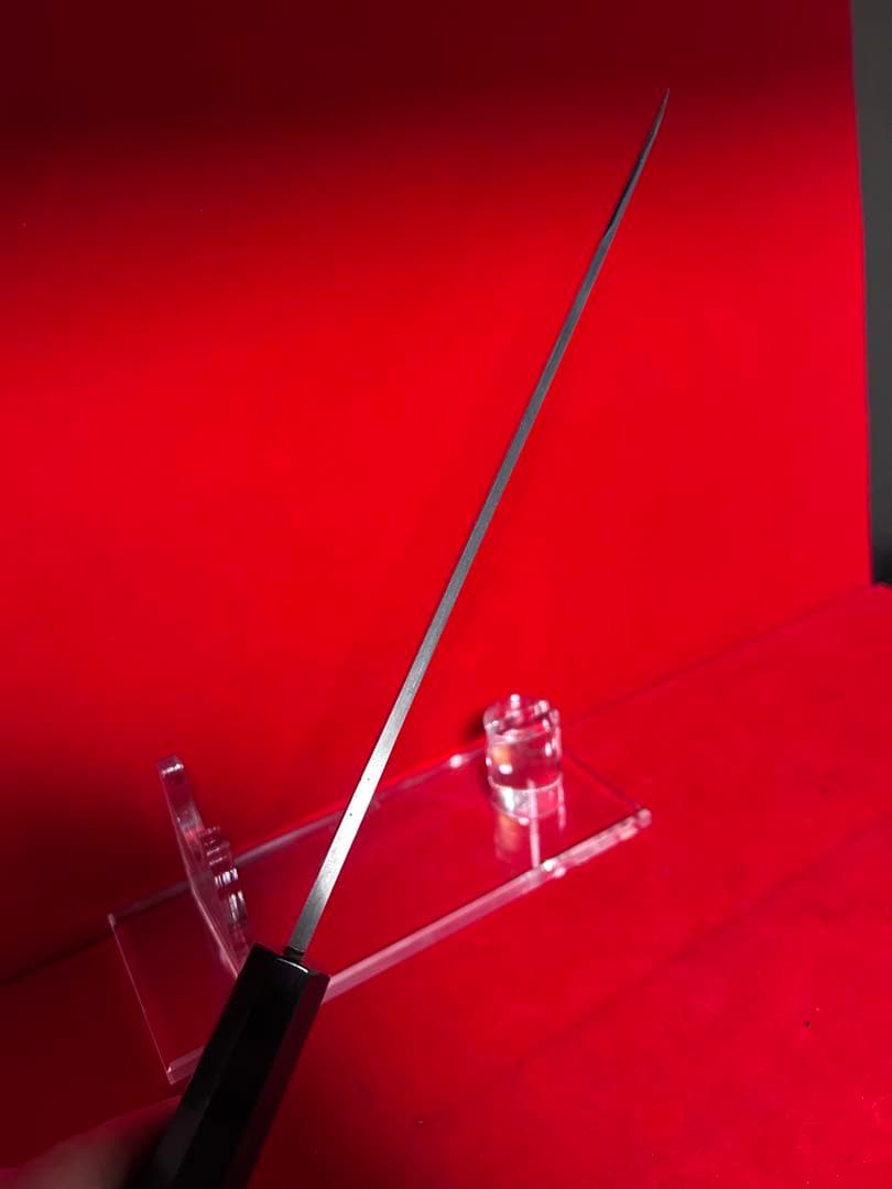 01583 包丁　柳刃　保勝　津軽打刃物　墨流　地肌綺麗　9寸　箱付　未使用品