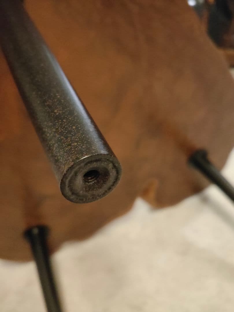 【美品】欅一枚板✕金属黒脚　無垢　木製センターテーブル ブラウン