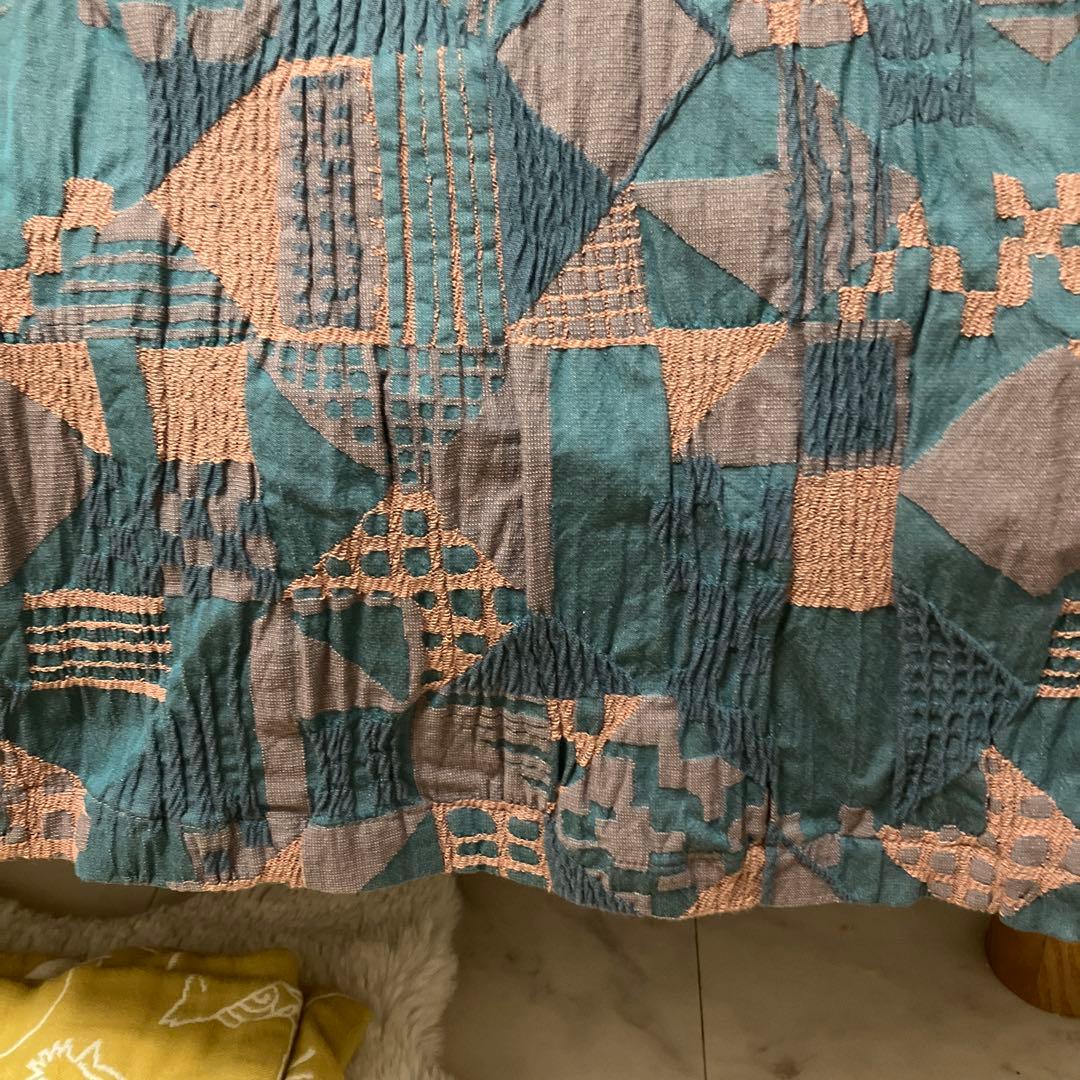 ピ*ー様 【群言堂】幾何学模様 七分袖ワンピース