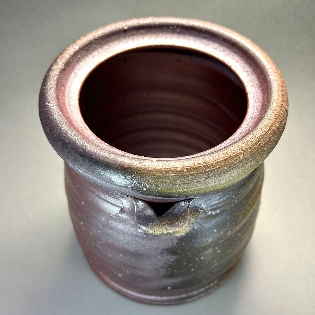 水指　『柴岡秀泉　備前焼』　お茶道具　茶道　共箱　工芸品