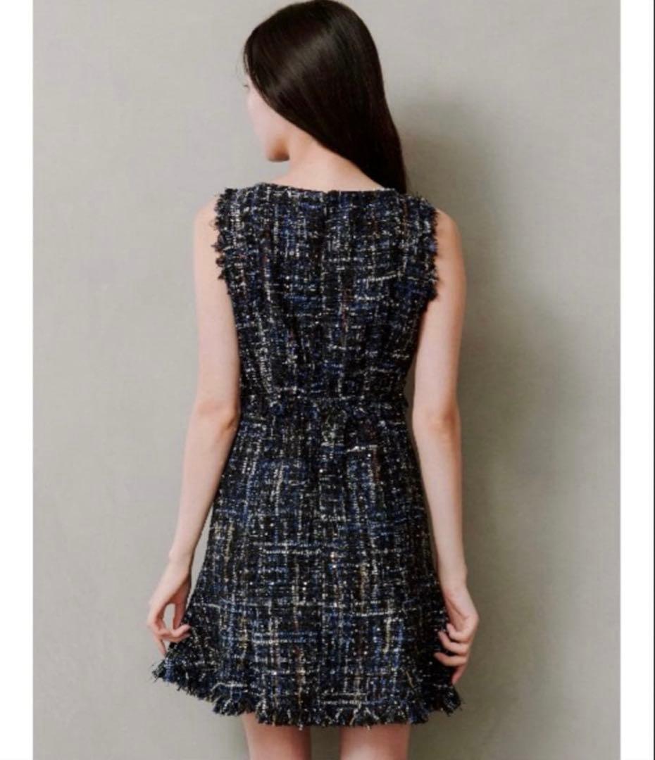 【新品未使用】snidel ツイードミニワンピース　ネイビー　1